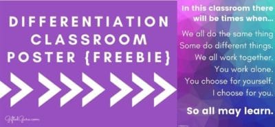 picture of poster and title differentiation classroom poster freebie