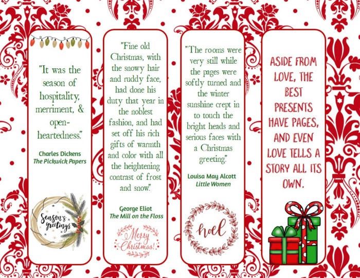 Christmas bookmarks Gifted Guru