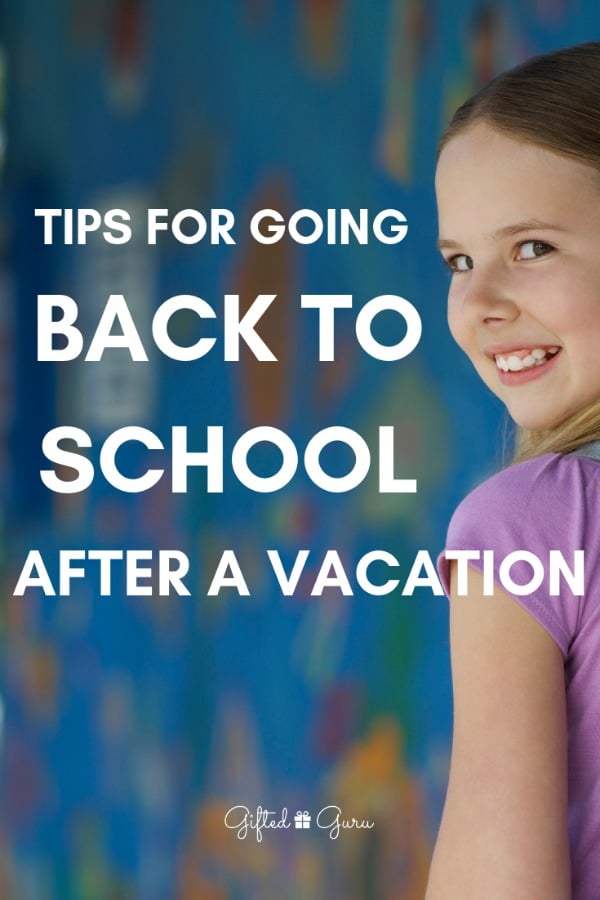 Female student in front of lockers cover image for article going back to school after a vacation