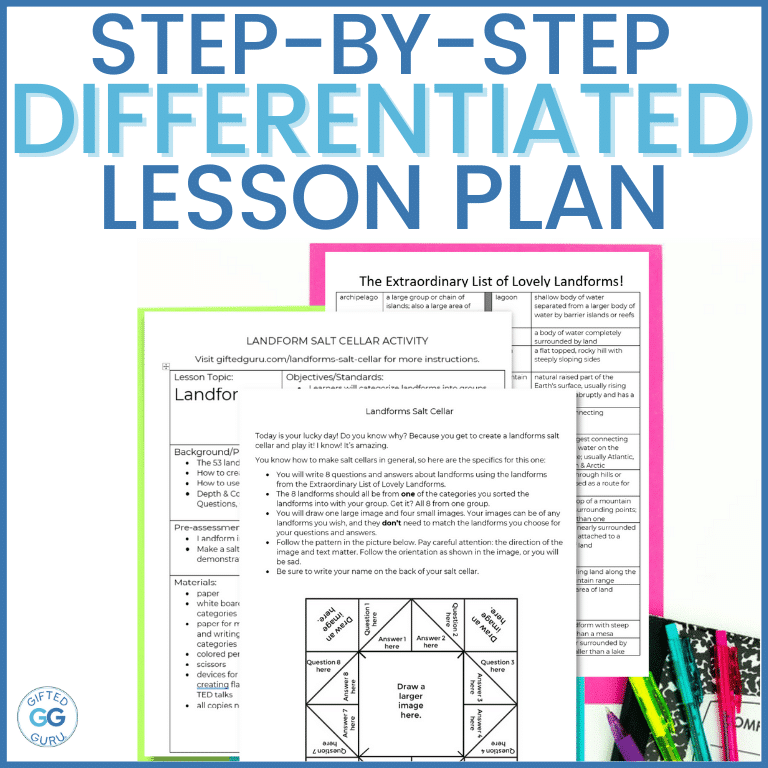 differentiated lesson plan (step-by-step)