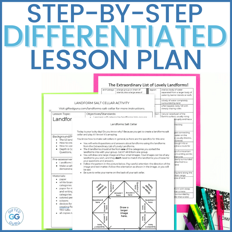 A Differentiated Lesson Plan StepbyStep Gifted Guru