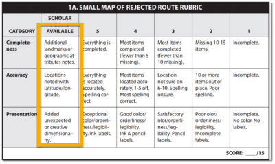 selection from rubric