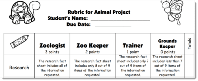 selection from rubric
