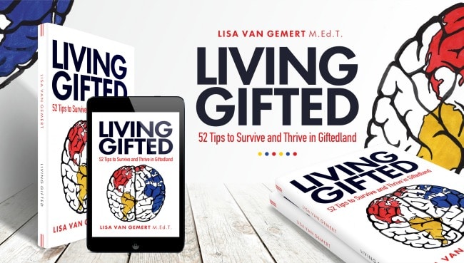 various covers of Living Gifted: 52 Tips to Survive and Thrive in Giftedland