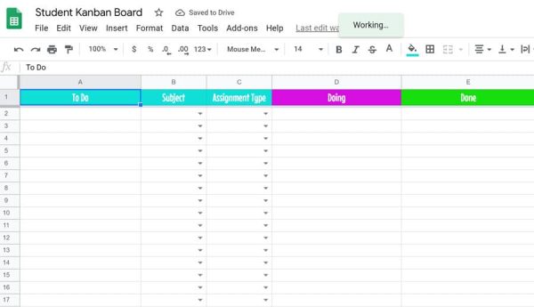 Digital Kanban Board for Students – Gifted Guru