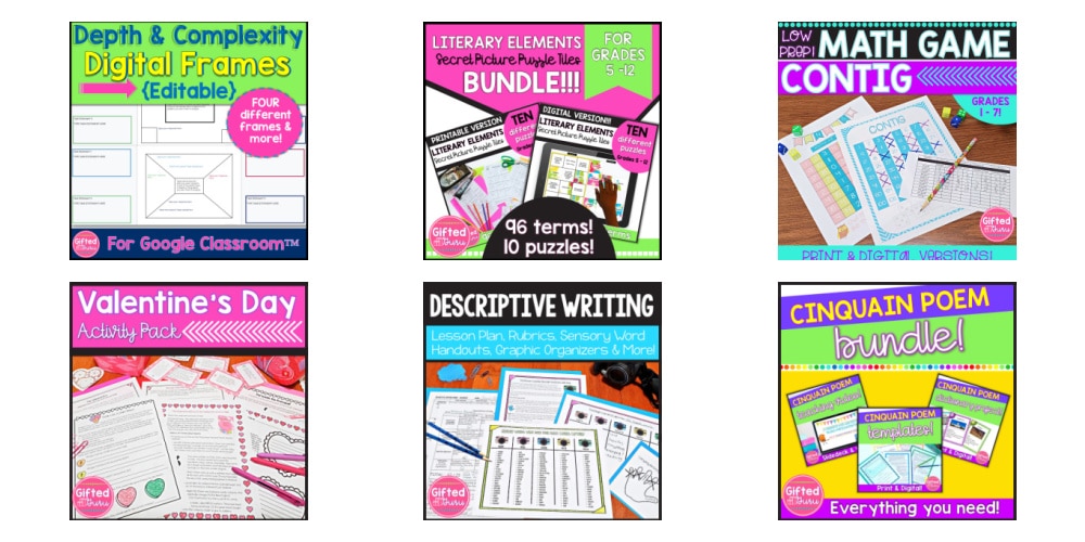 images of teaching resources and printables