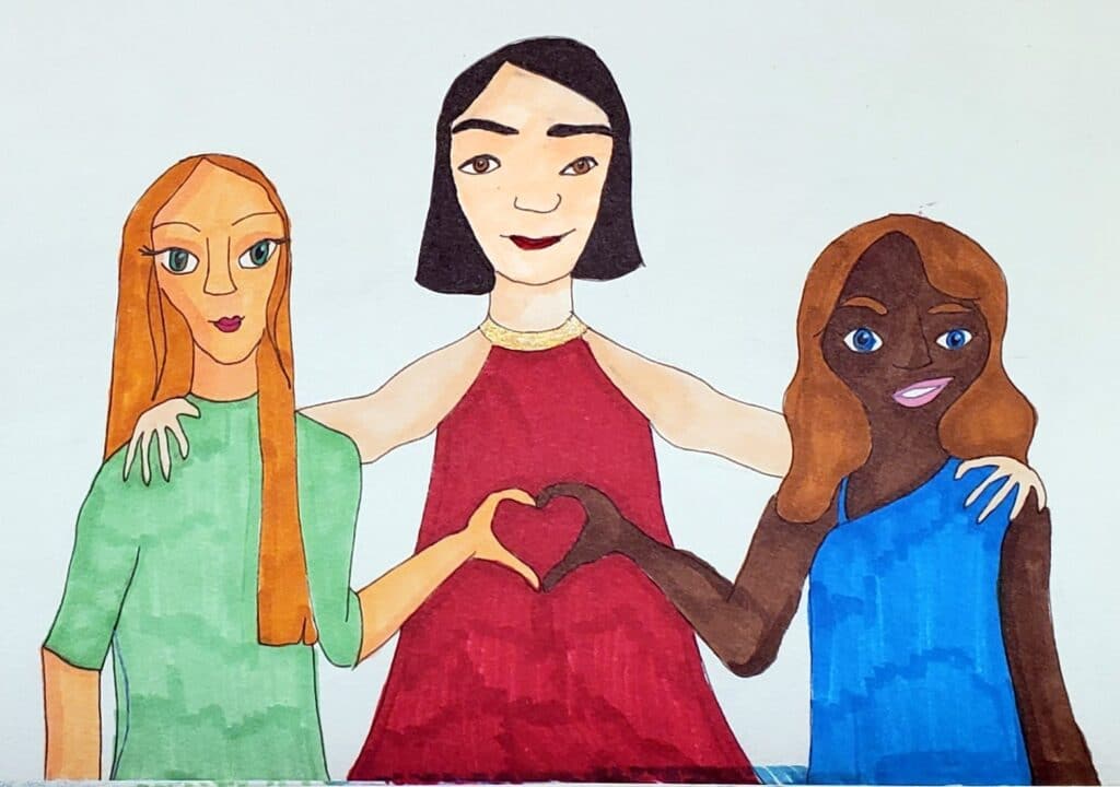 three women of different ethnicities