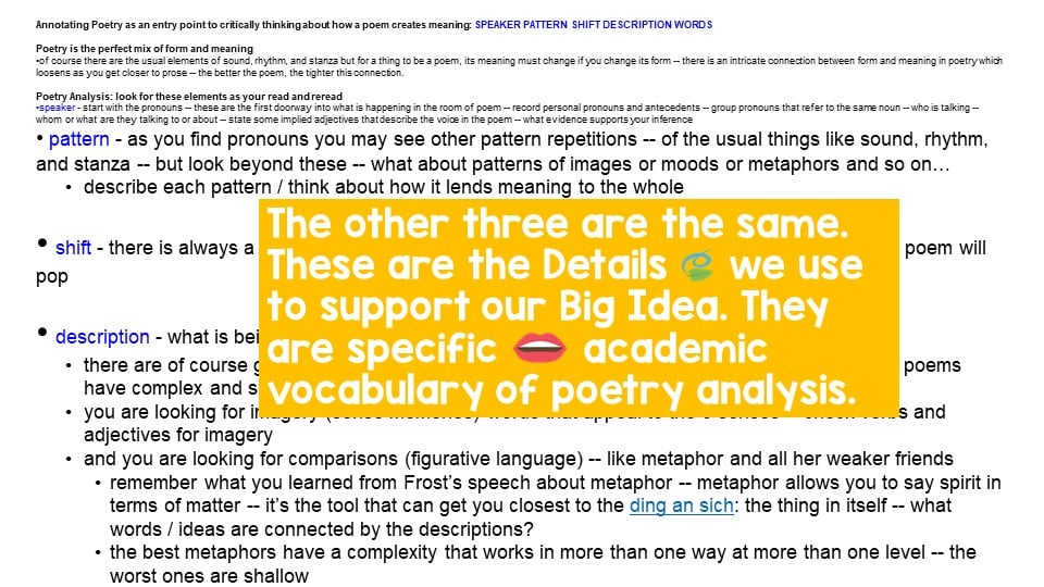 4-STEP METHOD TO ANNOTATE AN 'UNSEEN' POEM