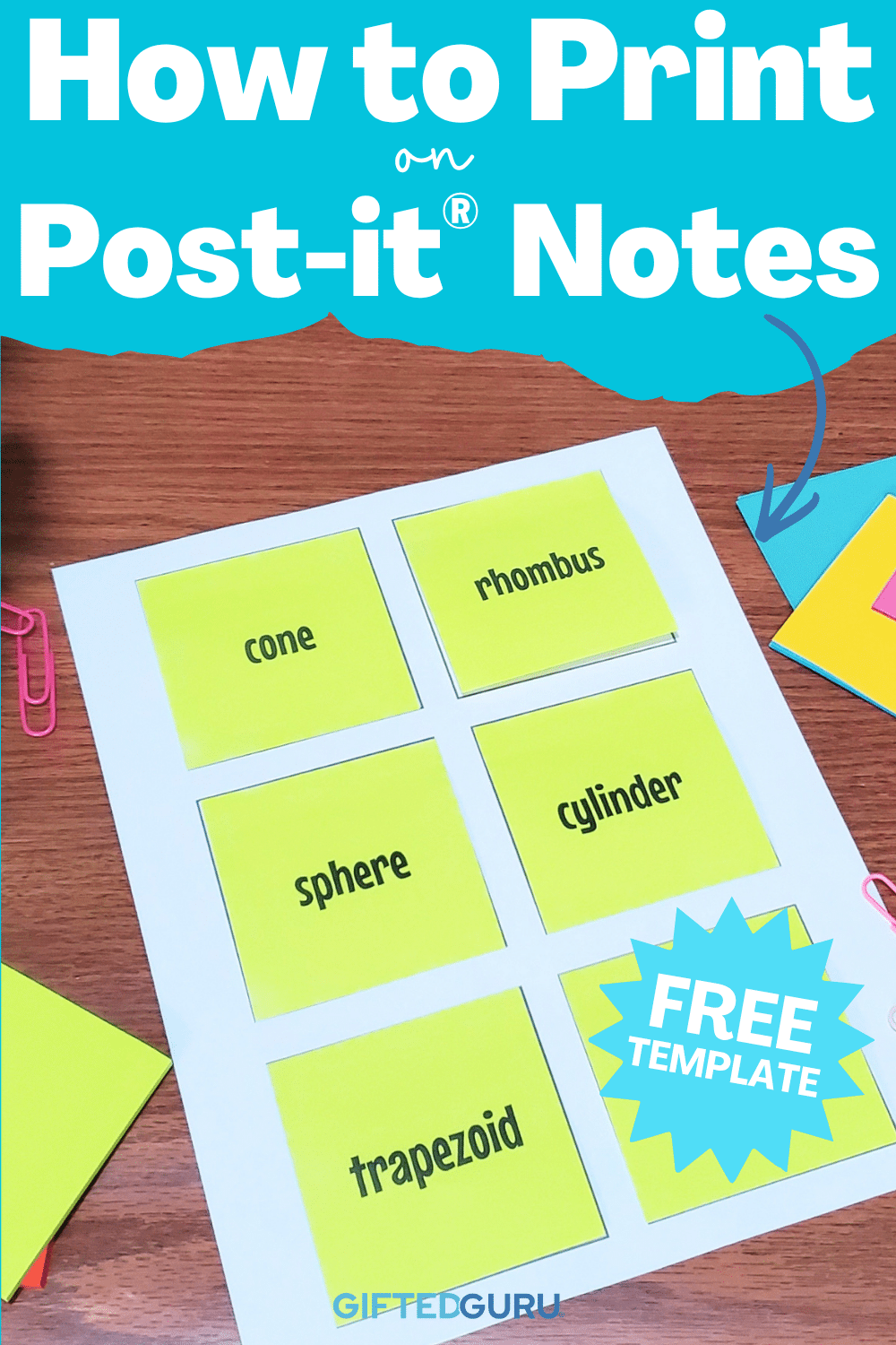 Postit Note Scan In How to Print on Post-it® Notes – Gifted Guru